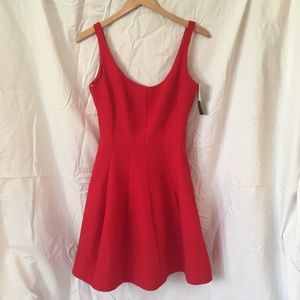 NWT Betsy & Adam Red Swing A-Line Dress